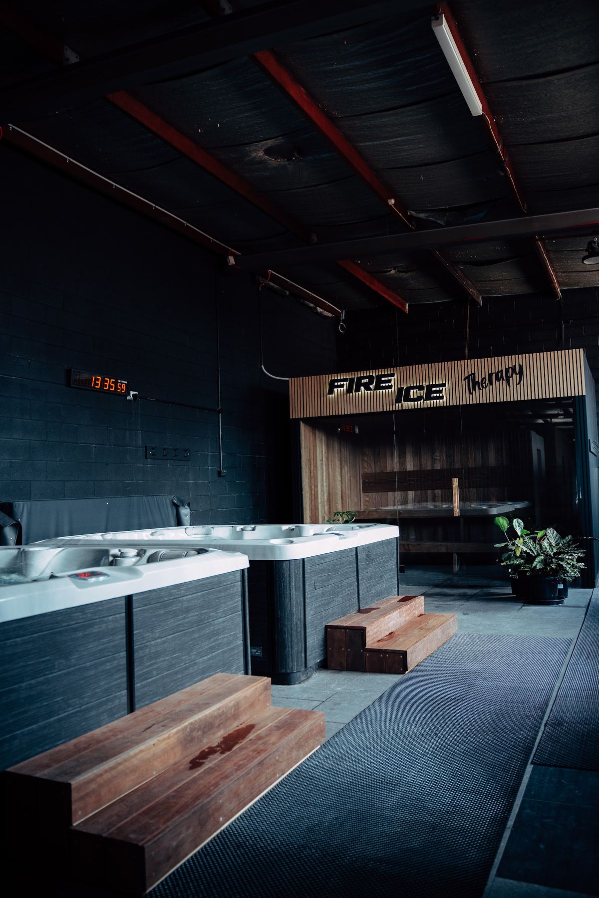 Fire and Ice therapy area with magnesium spas